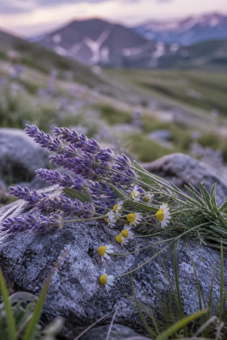 Alpine Lavender scent portrait featuring Lavender essential oil, lavender absolute, tiny touch of chamomile