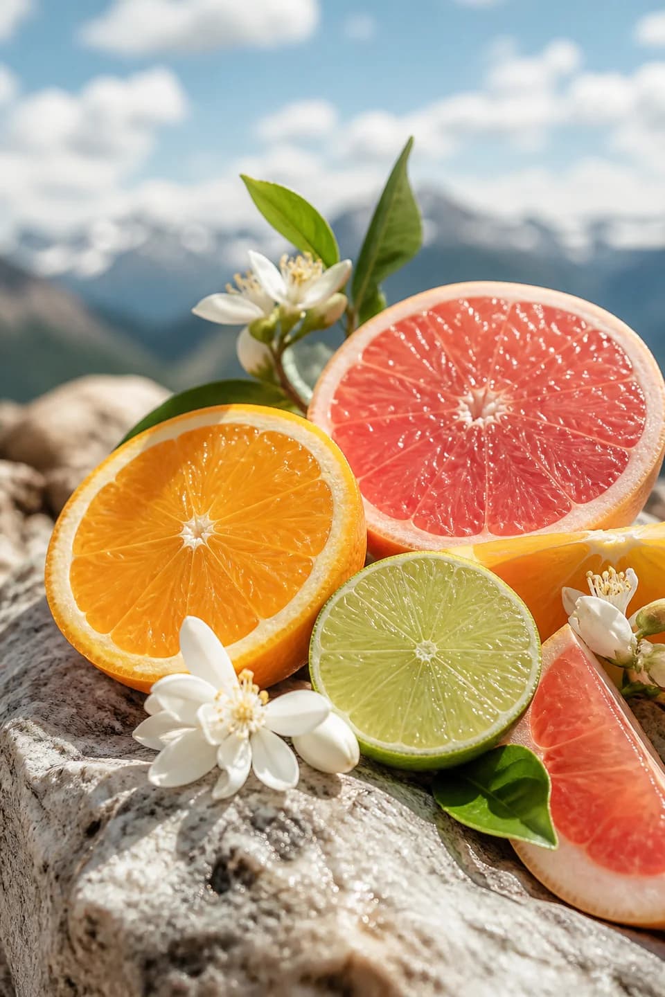 Citrus and neroli in clear mountain light