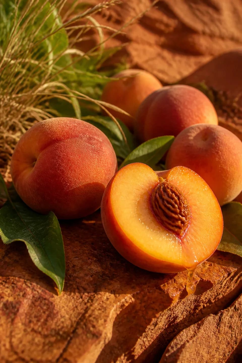 Peach Mesa scent portrait featuring Summer limited peach scent.
