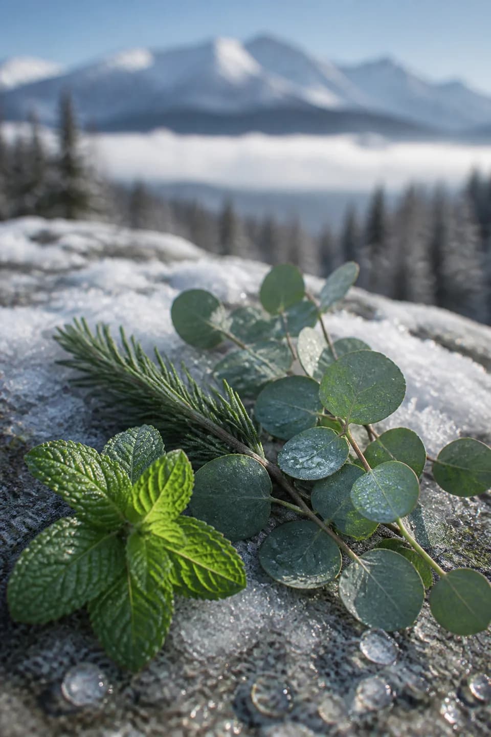 Pikes Peak Peppermint scent portrait featuring Peppermint, eucalyptus, rosemary