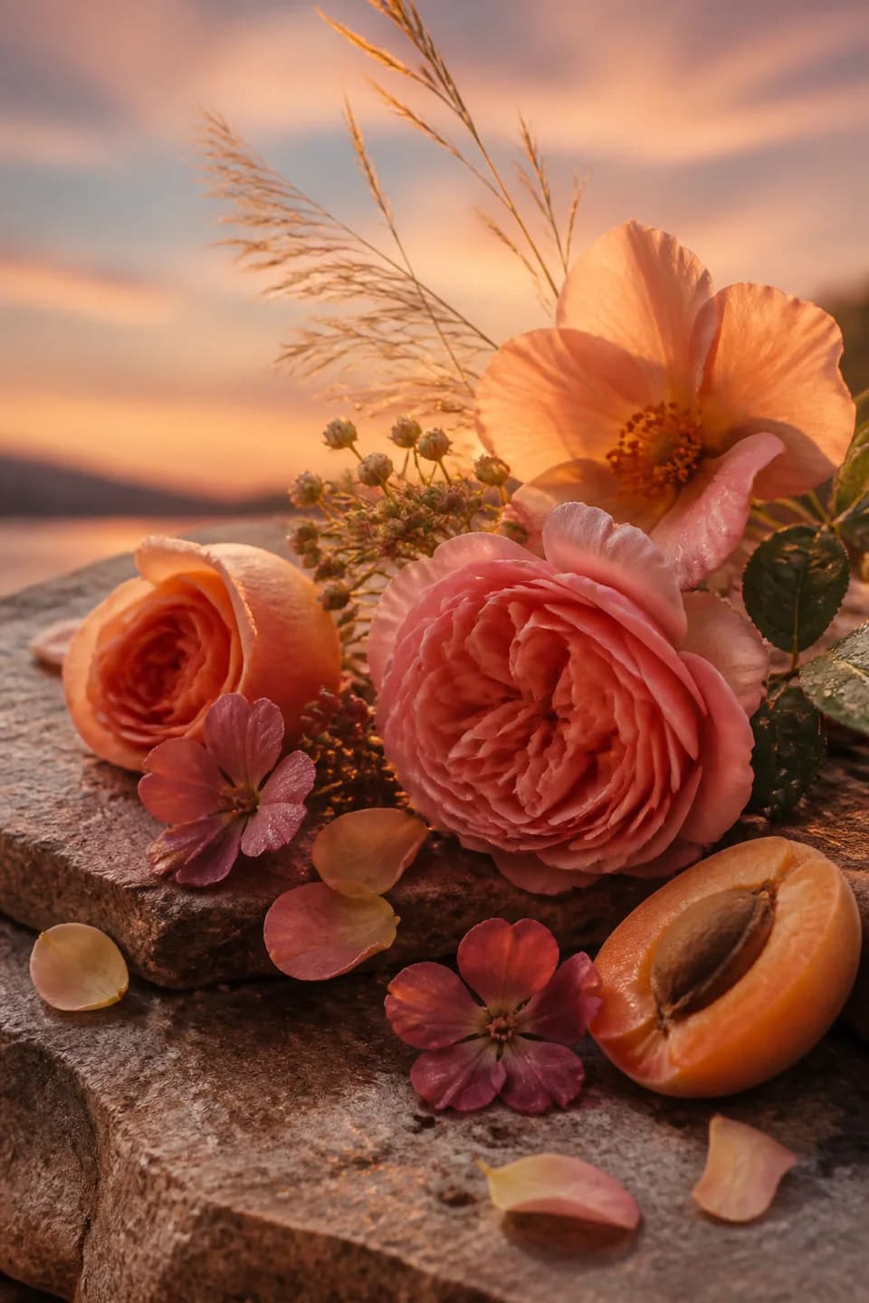 Sunset Garden scent portrait featuring A soft seasonal garden scent with a warm floral finish.