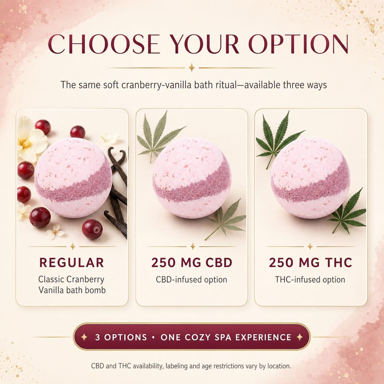 Cranberry Vanilla Bath Bomb
