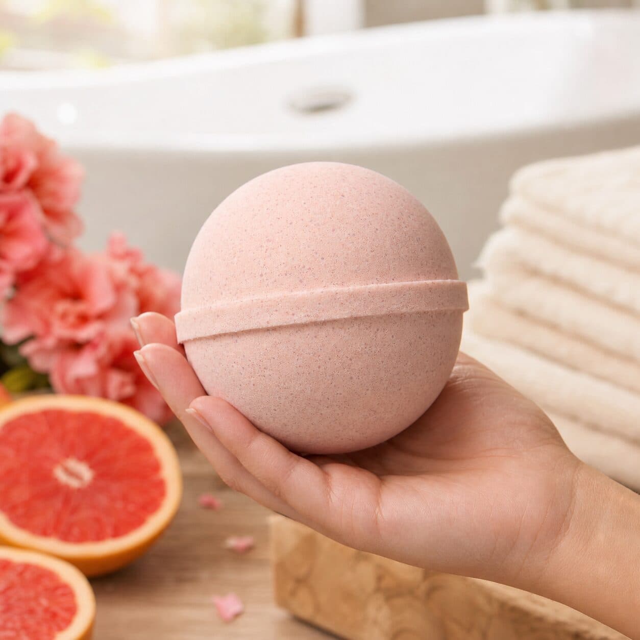 Grapefruit Geranium All Natural Bath Bomb