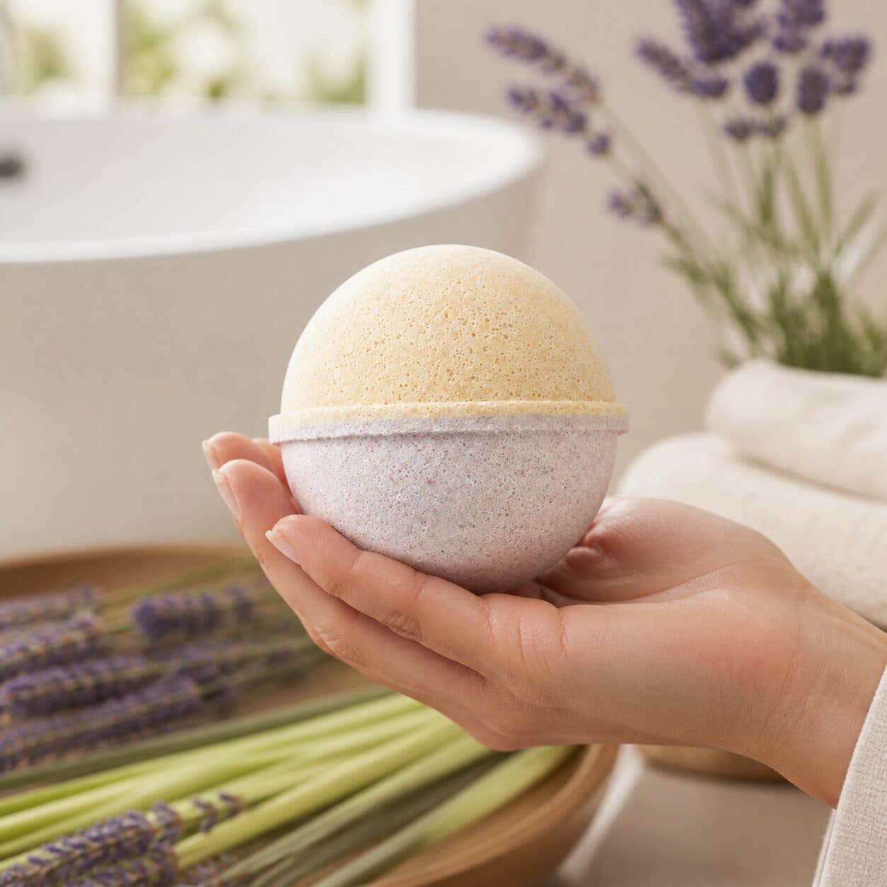 Lavender Lemongrass All Natural Bath Bomb
