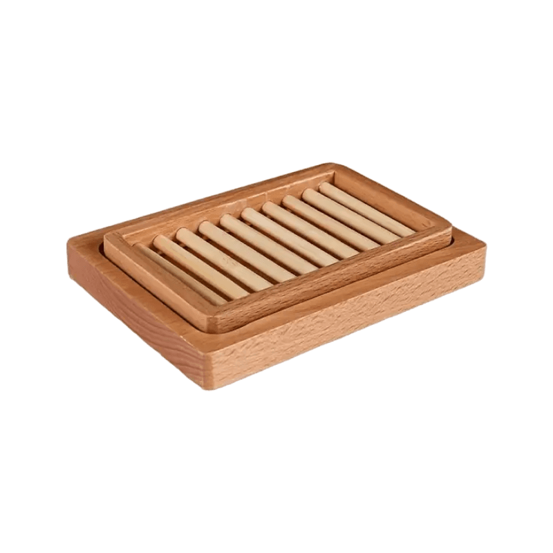 2 Piece Bamboo Bar Soap Tray
