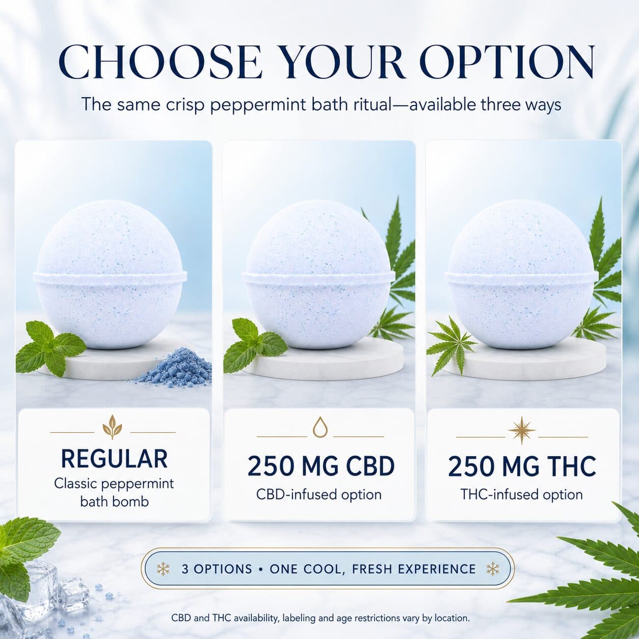 Peppermint All Natural Bath Bomb