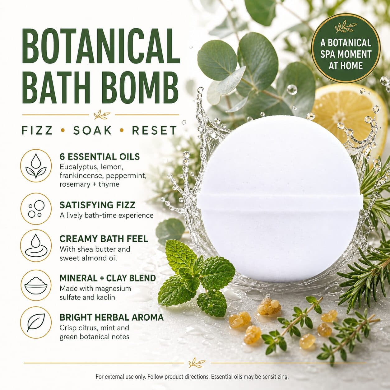 Sinus Soother All Natural Bath Bomb