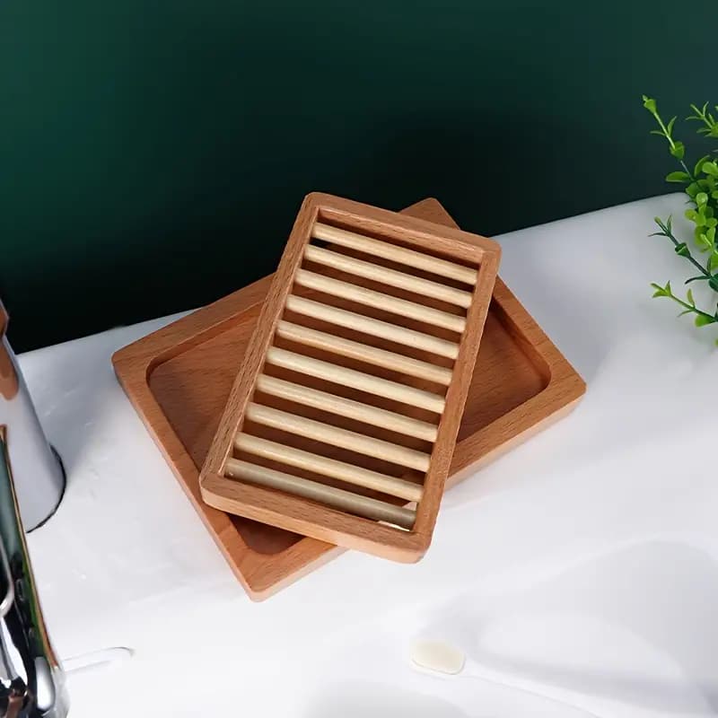 Bamboo 2 Piece Soap Tray