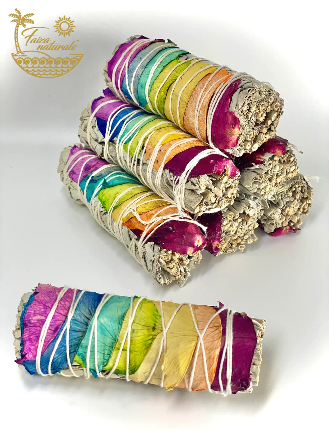 7 Chakra White Sage Smudge Stick