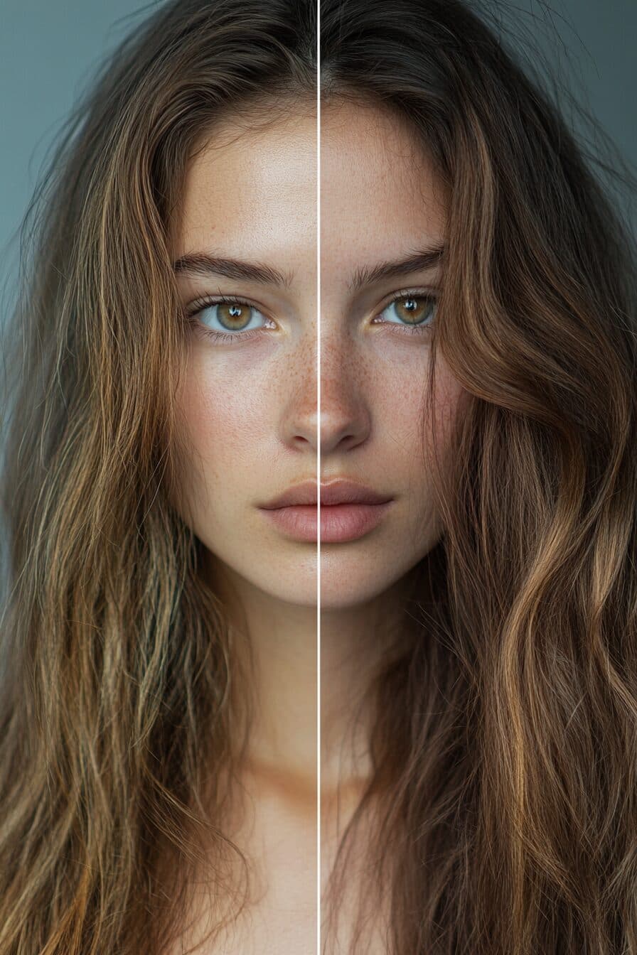 Dry Shampoo Before & After Photo