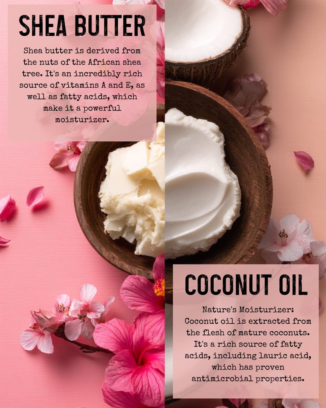 Shea Butter And Coconut Oil Natural Ingredients for Mother's Day