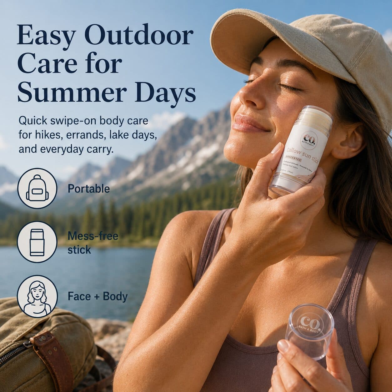 Natural Tallow Sun Stick ingredient and product image