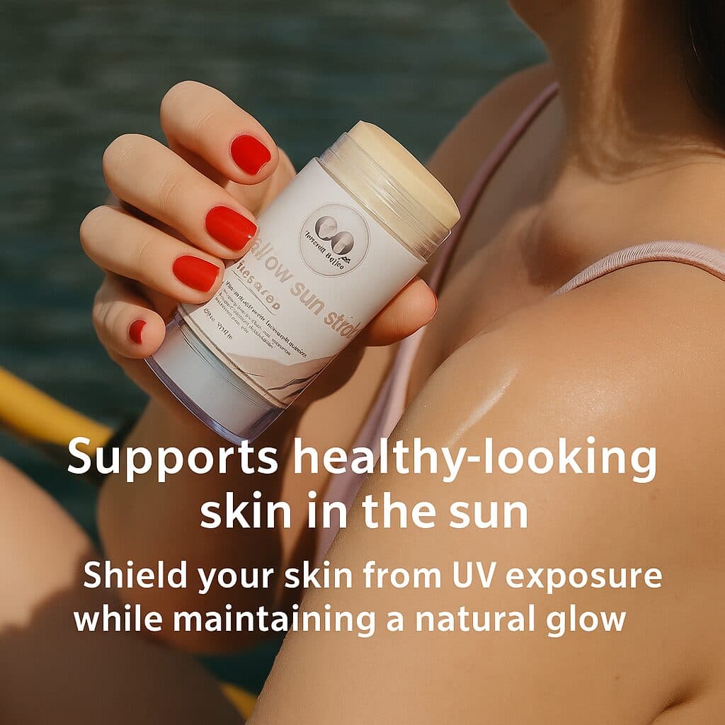 Woman Using a Tallow Sun Stick Balm