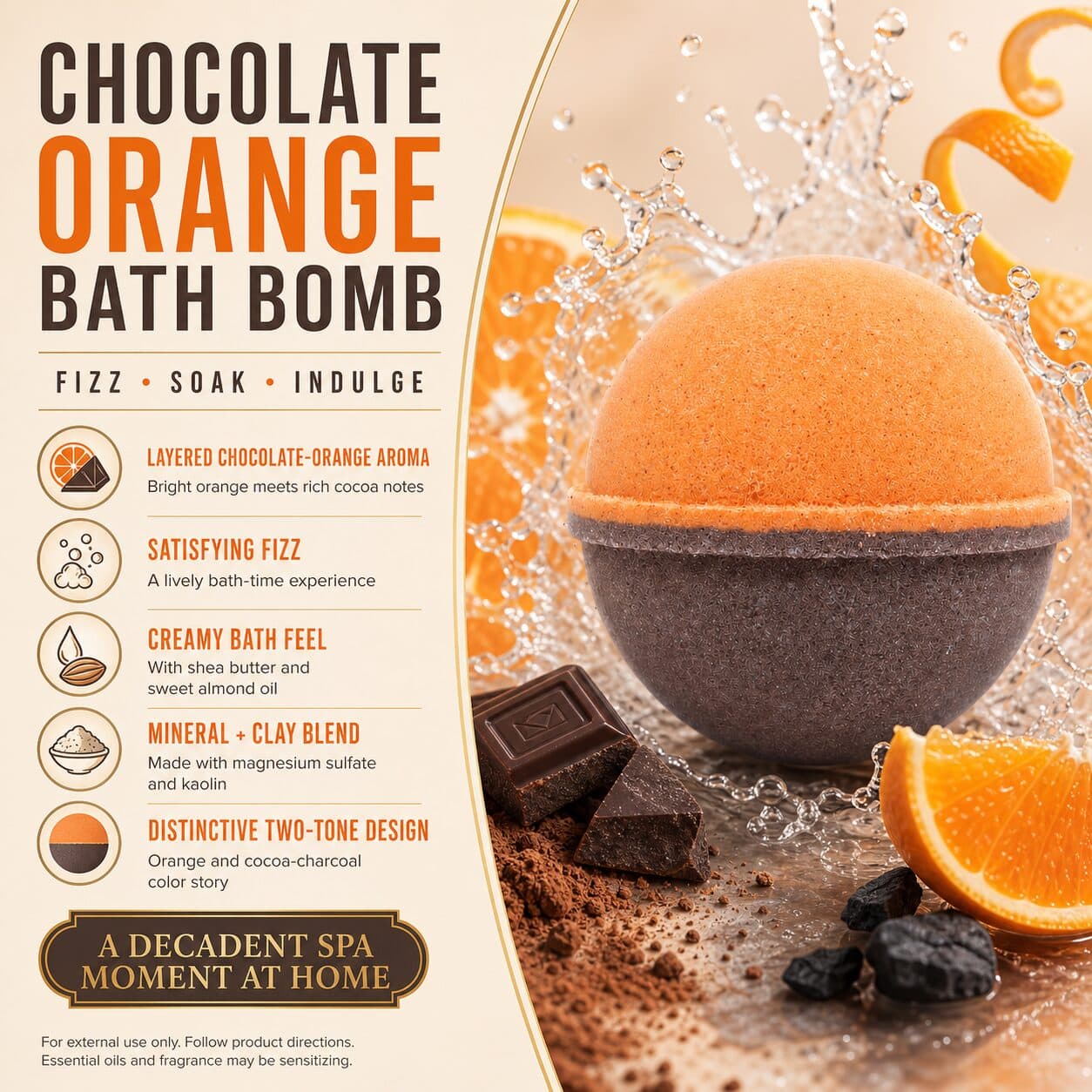 Chocolate Orange Bath Bomb