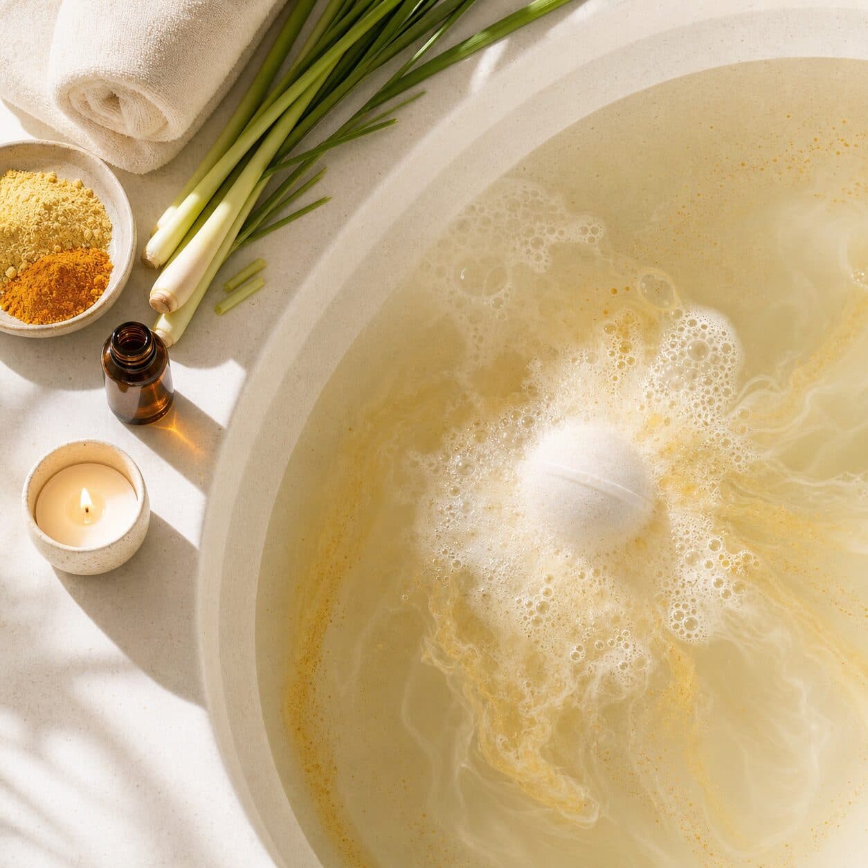 Lemongrass All Natural Bath Bomb