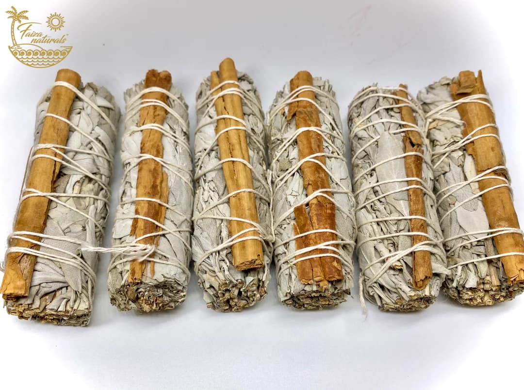 Cinnamon and White Sage Smudge Stick