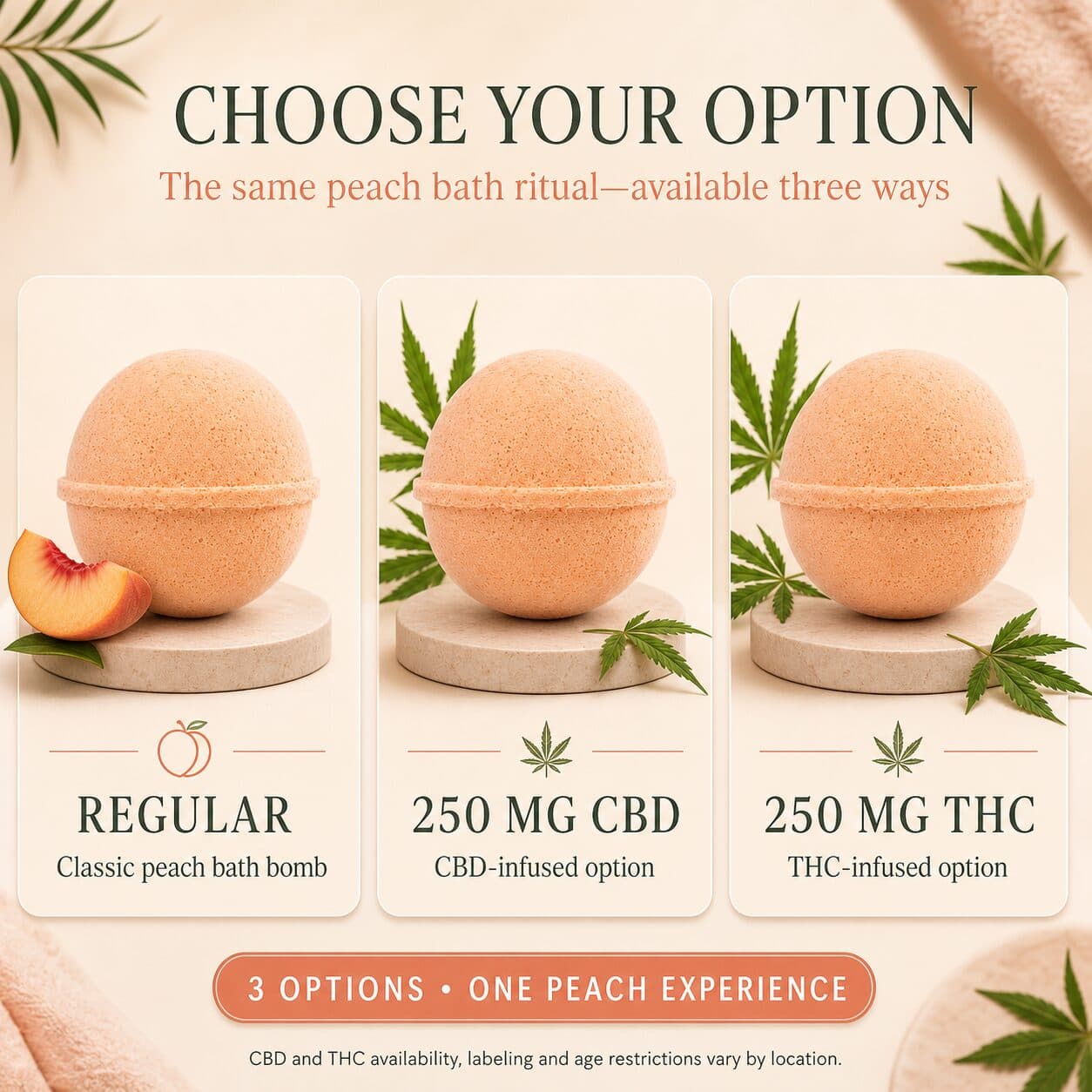 Peach Mesa All Natural Bath Bomb