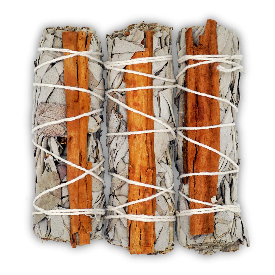 Cinnamon and White Sage Smudge Stick
