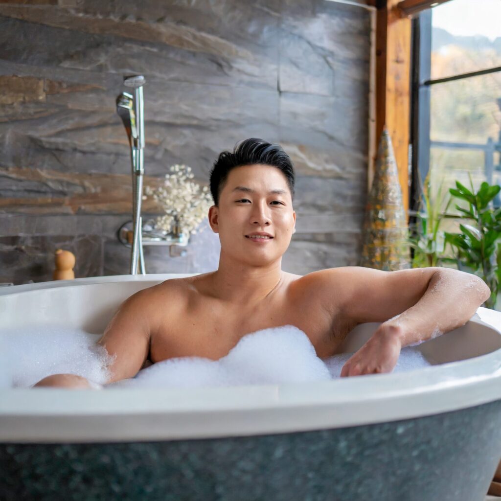 Man In Colorado Bubble Bath